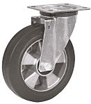 LAG 旋转脚轮, 车轮直径 125mm, 200kg负载旋转160mm是50mm, 橡胶轮胎重型135 x 110mm10mm4, 钢轮毂105 x 80mm滚动轴承