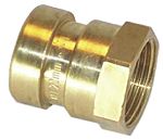 Copper Pipe Fitting, Threaded Straight Coupler for 15mm pipe