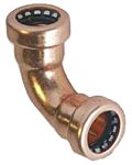 Copper Pipe Fitting, Push Fit 90° Elbow for 22mm pipe