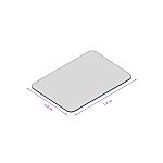 Coba Europe Clear Hard Floor Square Office Chair Mat x 0.9m, 1.2m x 1.8mm