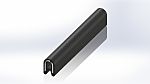 RS Pro PVC Siyah Kenar Koruyucu, 20m x 8,5mm x 5,6mm