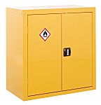 Yellow Lockable 2 Door Hazardous Substance Cabinet, 900mm x 900mm x 460mm