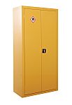 RS Pro Yellow Lockable 2 Door Hazardous Substance Cabinet, 1800mm x 900mm x 460mm