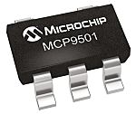 Microchip Temperature Sensor Switch, Open Drain Output, Surface Mount, ±6°C, 5 Pins