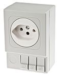 STEGO SD035 Light Grey 1 Gang Plug Socket, 10A, Indoor Use
