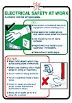 Electrical Safety at Work Safety Wall Chart, PP, English, 600 mm, 420mm