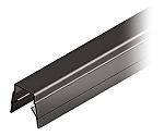 RS PRO Black PP Cover Strip, 8mm Groove Size, 2m Length