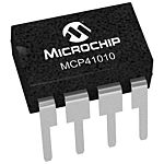 MCP41010-I/P, Digital Potentiometer 10kΩ 256-Position Linear Serial-SPI 8 Pin, PDIP