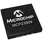 Microchip 8-Channel I/O Expander Serial-SPI 16-Pin QFN, MCP23S09-E/MG