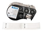 Brady B-427 Black on Black on White, Transparent Label Printer Tape, 25.40 mm Width, 63.5mm Label Length