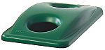 Rubbermaid Yeşil Plastik Çöp Kutusu Kapağı, Slim Jim® Konteynerler İle Kullanım, 70mm