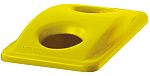 Rubbermaid Sarı Plastik Çöp Kutusu Kapağı, Slim Jim® Konteynerler İle Kullanım, 70mm