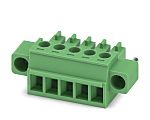 Phoenix Contact, 3.81mm Pitch, MC 1.5/ 5-STF-3.81, 5 Way, , Pluggable Terminal Block, Plug, Cable Mount, Screw