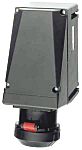 Eaton, GHG IP54, IP66 Black Wall Mount 4P Heavy Duty Power Connector Socket, Rated At 32A, 415 V