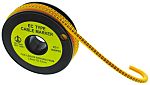 Marqueurs de câbles RS PRO, Ø câble 3 → 4.2mm, Texte : 9, Noir sur Jaune