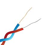 RS PRO Type T Thermocouple Cable/Wire, 100m, Unscreened, PFA Insulation, +260°C Max, 1/0.3mm