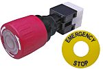 RS PRO Illuminated Emergency Stop Push Button, Panel Mount, DPDT, IP65