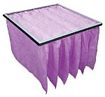 RS PRO Polypropylene Bag Filter, F7 Grade, 13 MERV Rating, 592 x 492 x 350mm