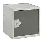 RS PRO 1 Door Steel Grey Storage Locker, 380 mm x 380 mm x 380mm