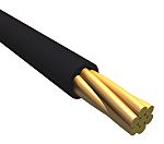 Alpha Wire Ecogen Ecowire Plus Series Black 0.08 mm² Hook Up Wire, 28 AWG, 7/0.12 mm, 305m, MPPE Insulation, 6820 BK001