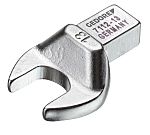 Gedore 7112 Series Open Ended Insert Spanner Head, 17 mm, 9 x 12mm Insert, Chrome Finish