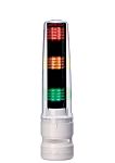 Patlite LS7 Series Clear Buzzer Signal Tower, 3 Lights, 24 V dc, Direct Mount