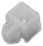 RS PRO Natural Cable Tie Mount 10 mm x 20.5mm, 8.1mm Max. Cable Tie Width