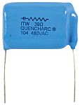 Cornell-Dubilier RC Capacitor 100nF 39Ω Tolerance ±20% 1.2 kV dc, 480 V ac 1-way Through Hole Q Series