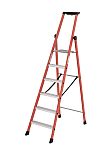 TUBESCA Fibreglass 6 steps Step Ladder, 1.38m platform height, 2.04m open length