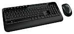Microsoft 2000 Wireless Keyboard and Mouse Set, QWERTY (UK), Black