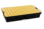 RS PRO Polyethylene Spill Tray with Grate for Industrial Storage, 60L Capacity