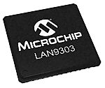 Microchip LAN9303I-ABZJ, Ethernet Switch IC, 200Mbps MII,RMII, Turbo MII, 3.3 V, 56-Pin QFN