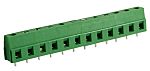 Borne para PCB Macho RS PRO de 12 vías , paso 7.5mm, 10A, de color Verde, montaje Montaje en orificio pasante,