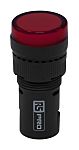 RS PRO, Panel Mount Red LED Pilot Light, 16mm Cutout, IP40, Round, 230V ac