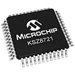 Microchip , 1-Channel Ethernet Transceiver 48-Pin TQFP, KSZ8721BT