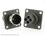 Souriau Sunbank by Eaton Circular Connector, 4 Contacts, Flange Mount, Plug, Male, IP65, UTG Series