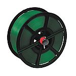 RS PRO Green Strapping, 1600m Length, 12.8mm Width, 290kg Breaking Strain