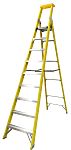 RS PRO Fibreglass 9 steps Step Ladder, 2.49m platform height