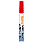 Marcador de pintura Ambersil AQUA de color Rojo, punta mediana de 4.5mm, para Vidrio, metal, plástico