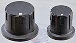 Aiko Denshi 19.7mm Black Potentiometer Knob for 6mm Shaft, BM-25
