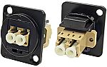 Conector de fibra óptica LC RS PRO, de color Negro, Multimodo, Dúplex, p. inserción 0.3dB
