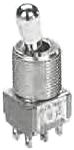 TE Connectivity Toggle Switch, Panel Mount, (On)-Off-(On), DPDT, Solder Terminal