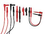 Extech Test Lead Kit With Two Alligator Clips With Removable Insulators, Two Plunger Mini Hooks