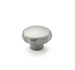 Ganter GN.28616 Natural Stainless Steel Multiple Lobes Knob, M10, Threaded Hole