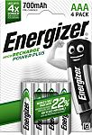 Pila AAA recargable NiMH Energizer, 1.2V, 700mAh, terminal plano