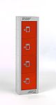 RS PRO 4 Door Red Locker, 915 mm x 250 mm x 180mm