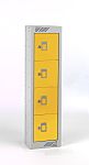 RS PRO 4 Door Yellow Locker, 915 mm x 250 mm x 180mm