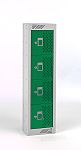 RS PRO 4 Door Green Locker, 915 mm x 250 mm x 180mm