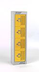 RS PRO 4 Door Yellow Locker, 915 mm x 250 mm x 180mm