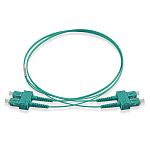 Schneider Electric SC to SC Multi Mode OM3 Fibre Optic Cable, 600μm, Green, 1m
